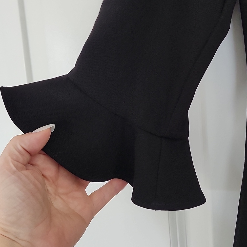 NWOT REAL REAL LIKELY BLACK BELLE SLEEVE BEDFORD MINIDRESS 6 - Picture 11 of 13